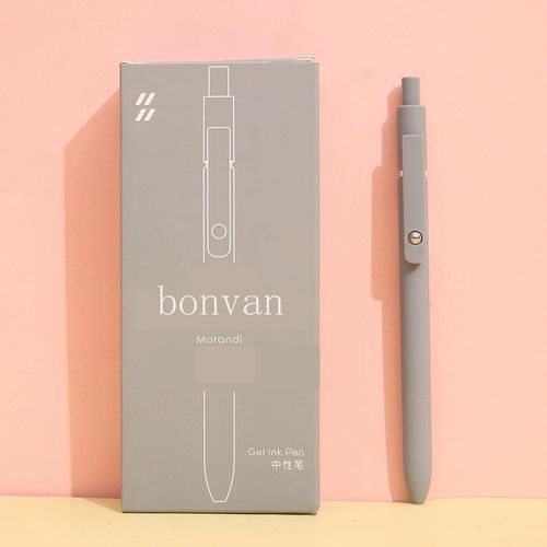 Retro Morandi 0.5mm Gel Pens in High Color Value Black Low Center Gravity for School Office or Hotel