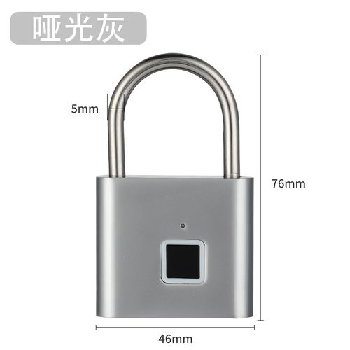 Smart Home Keyless USB Charging Fingerprint Lock Smart Padlock Waterproof Door Lock Unlock Portable Anti-theft Padlock Zinc