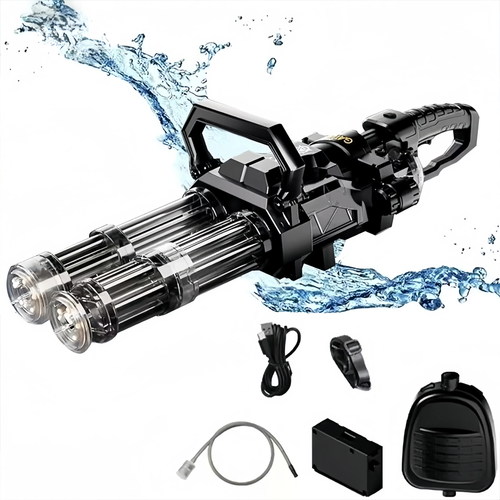 2025 Automatic Gatling Double Tube Watergun Plastic Electric Water Gun for Kids and Adult