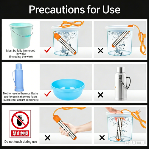 220V Intelligent Electric Portable Water Heater Instant Hot Immersion Water Heater