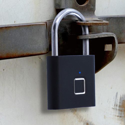 Smart Home Keyless USB Charging Fingerprint Lock Smart Padlock Waterproof Door Lock Unlock Portable Anti-theft Padlock Zinc