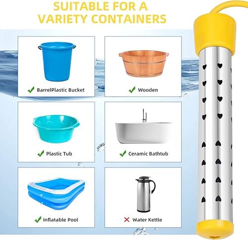 220V Intelligent Electric Portable Water Heater Instant Hot Immersion Water Heater