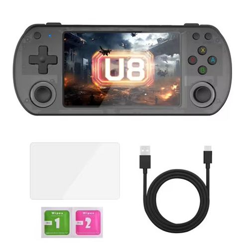 Open Source U8 Retro Handheld Video Game Console Linux System 4.0 Inch IPS Screen Portable Pocket Video Player  64GB Games