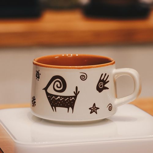 Wholesale Creative Ceramic African Elements Mug for Coffee Big Ceramic Monogram Mug