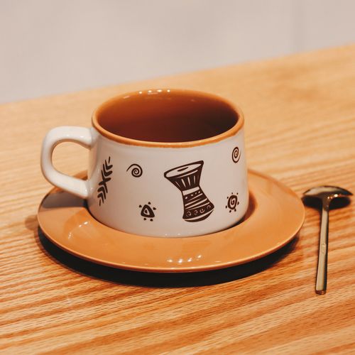Wholesale Creative Ceramic African Elements Mug for Coffee Big Ceramic Monogram Mug