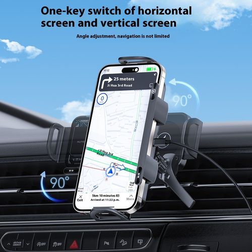 2025 Foldable Screen Car Phone Holder 360 Degree Rotating Wireless Charging