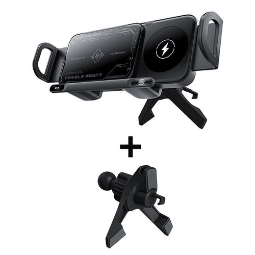 2025 Foldable Screen Car Phone Holder 360 Degree Rotating Wireless Charging