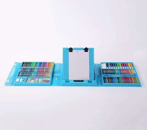 Super Mega 208 Piece Painting and Coloring Kids Art Set With Case & Easel - Drawing Set for Kids