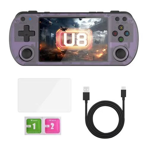 Open Source U8 Retro Handheld Video Game Console Linux System 4.0 Inch IPS Screen Portable Pocket Video Player  64GB Games