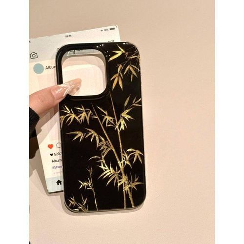 Chinese Traditional Iceberg pattern Crane Glittering Chic Phone Case for iPhone 16 15 14 11 12 13 Pro Max Plus Back Cover