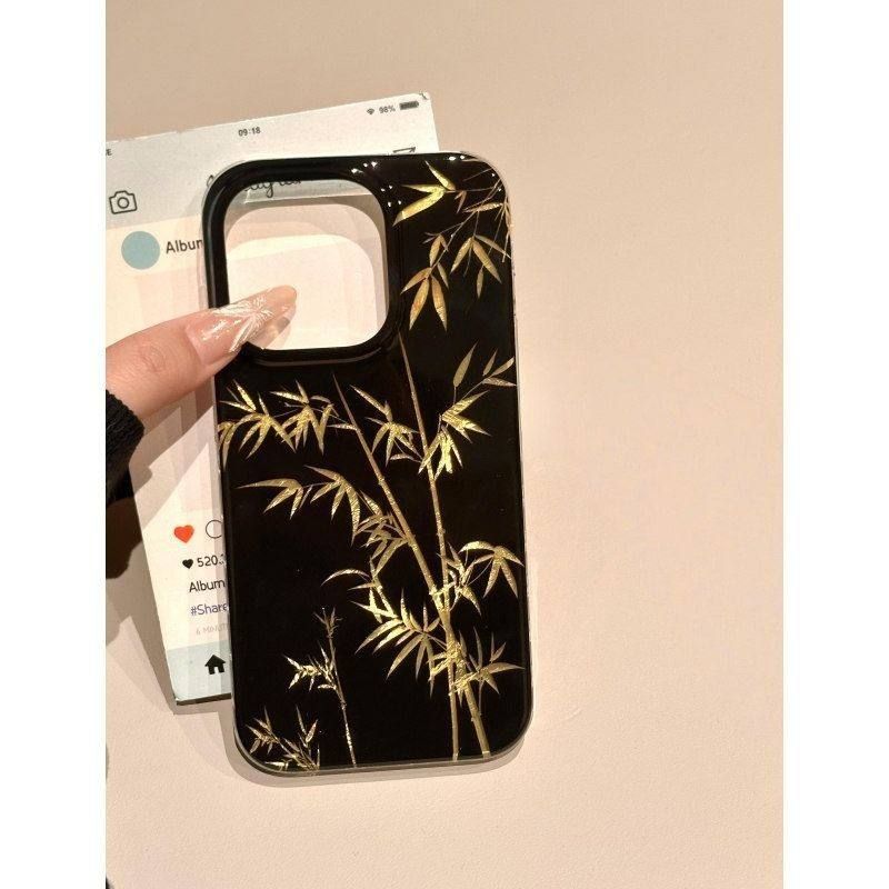 Chinese Traditional Iceberg pattern Crane Glittering Chic Phone Case for iPhone 16 15 14 11 12 13 Pro Max Plus Back Cover