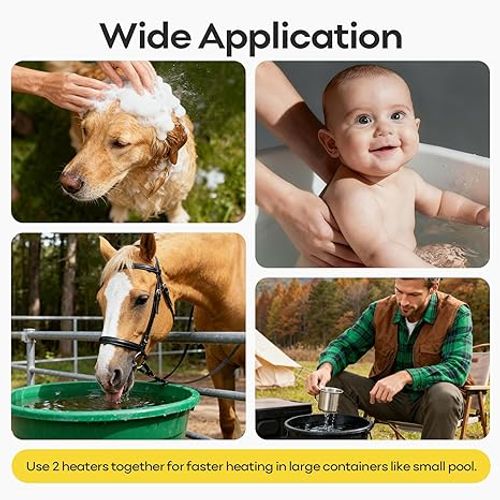 220V Intelligent Electric Portable Water Heater Instant Hot Immersion Water Heater