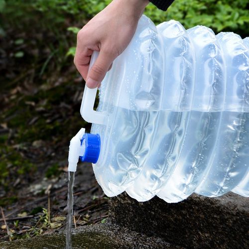 10L Outdoor Hiking PE Telescopic Folding Bucket Car Folding Water Tank