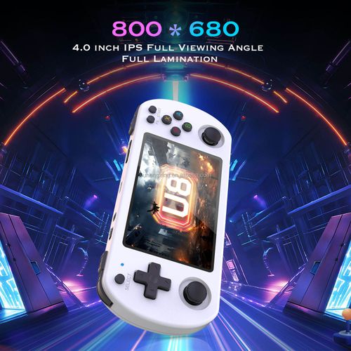 Open Source U8 Retro Handheld Video Game Console Linux System 4.0 Inch IPS Screen Portable Pocket Video Player  64GB Games
