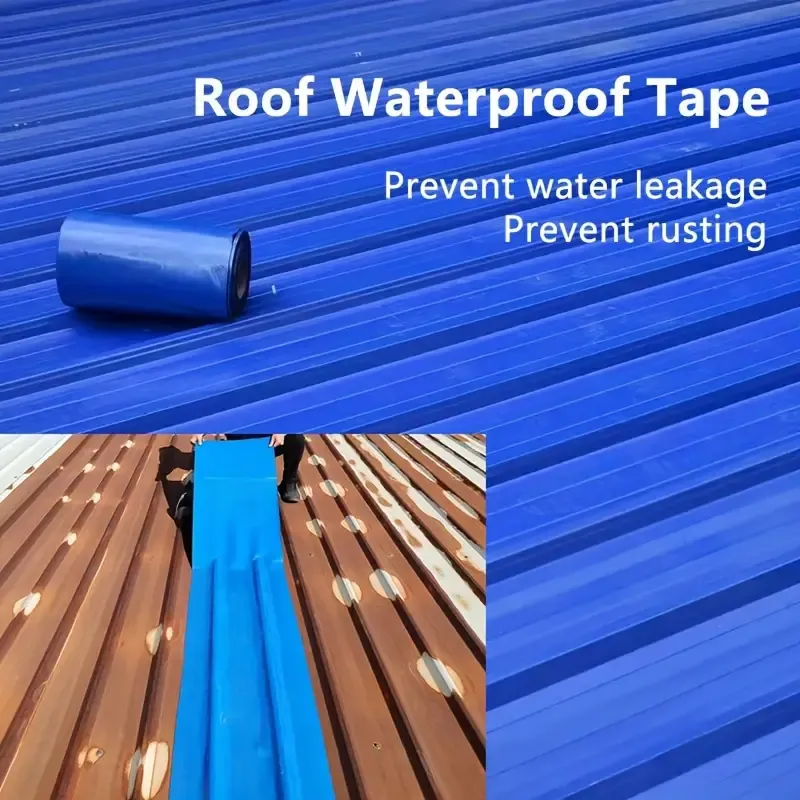 Heavy-Duty Waterproof Roofing Tape - Instant Seal Against Leaks & Wind, Strong Adhesive for Metal, Steel, Roofing - Industrial & DIY Roof Repair, Waterproofing Solution (2 Rolls)