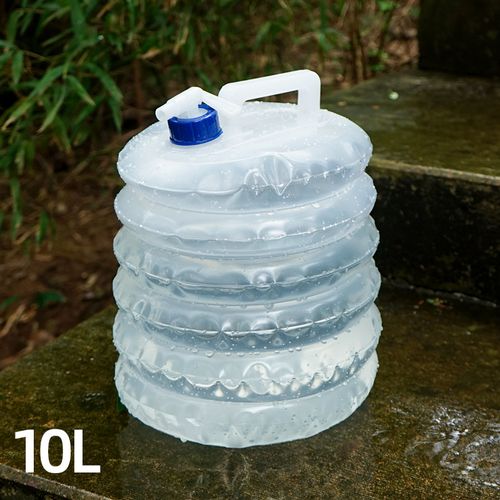 10L Outdoor Hiking PE Telescopic Folding Bucket Car Folding Water Tank