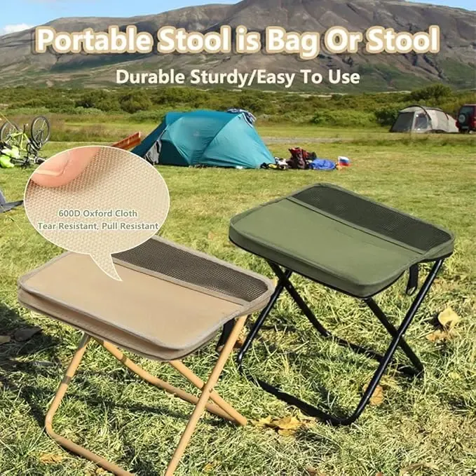 Outdoor Backpack Folding Stool Portable and Simple Camping Equipment Shoulder Bag Stool Sports Folding Chair