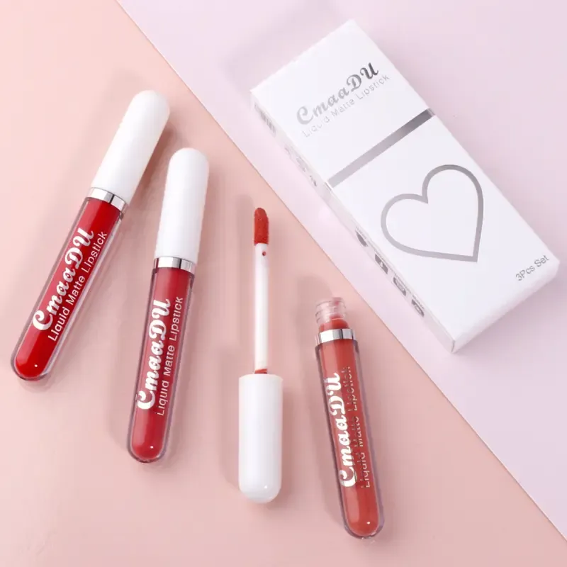 10 Pcs Matte Lipstick Cosmetic Long Lasting Waterproof Lip Glaze Nonstick Easy To Apply Long Lasting Lipgloss