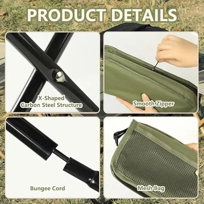 Outdoor Backpack Folding Stool Portable and Simple Camping Equipment Shoulder Bag Stool Sports Folding Chair