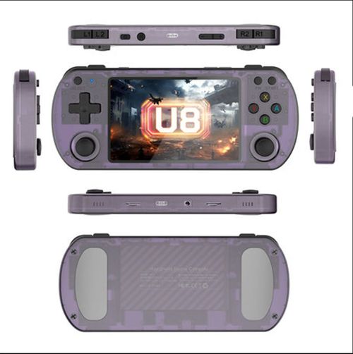 Open Source U8 Retro Handheld Video Game Console Linux System 4.0 Inch IPS Screen Portable Pocket Video Player  64GB Games