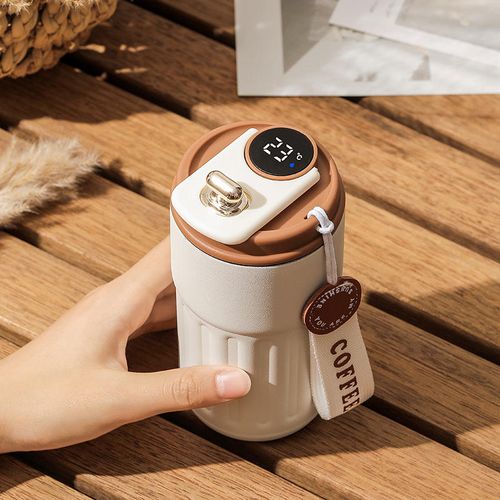 New Fashion Style 316 450ML Stainless Steel Coffee Cup Insulated Travel Water Tumbler Coffee Mug with Temperature Display Lid