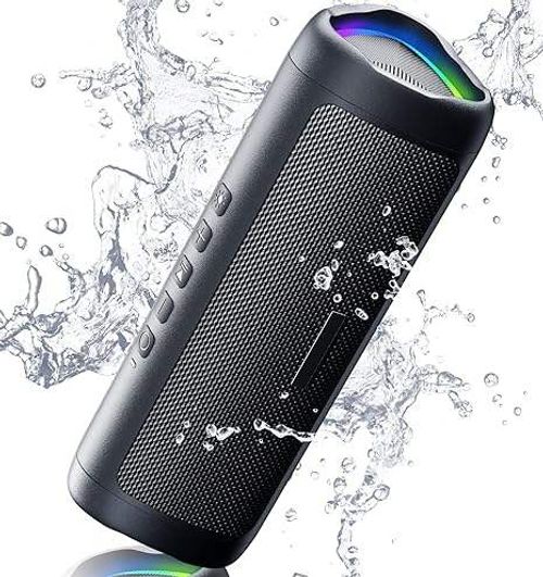 Blue-tooth Speaker 20W Wireless Speaker with Deep Bass 24H Playtime IPX7 Waterproof Bluetooth 5.3 Portable Speaker with Led