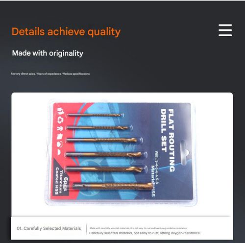 Serrated twist drill bits, stainless steel drill bits, woodworking grooving drill bits, straight shank twist drill bits, straight shank serrated drill bits