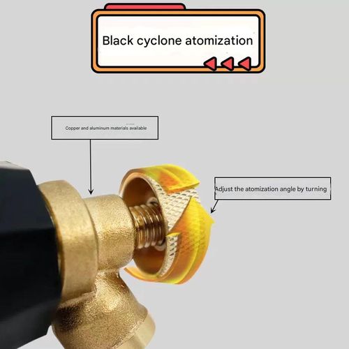 The latest 2026 model agricultural Black Cyclone high-pressure universal adjustable spray nozzle makes spraying pesticides easier, offering both atomized and direct spray options, suitable for irrigation and pesticide application.