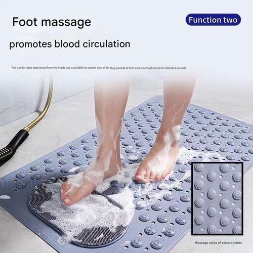 1 Non-slip shower mat, bathtub mat with drainage holes and suction cups, foot massage shower rug, household bathroom supplies, bathroom essentials. Size: 36*69