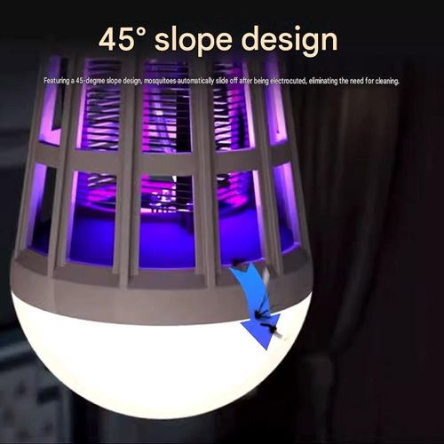 💡🦟 15W E27 2-in-1 LED Mosquito-Killing Light Bulb 3 adjustable smart modes lighting, insect-killing, or off chemical-free and highly effective at eliminating insects 🏠