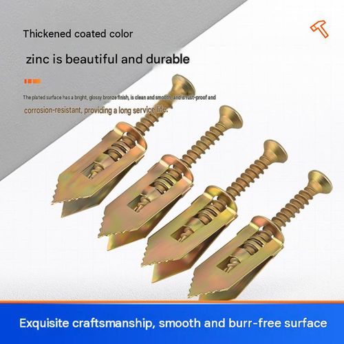 Pack of 50: 12×40mm Drill-Free Drywall Expansion Anchors — Hammer-in Drywall Fasteners (Screws Included) 🔨🔩