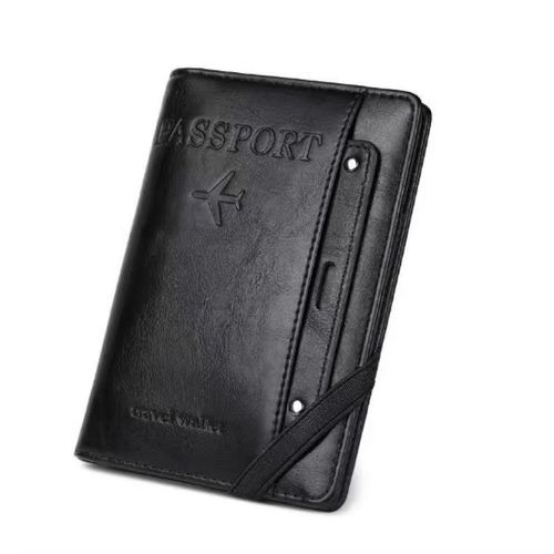 2026 New Black Multifunctional Passport Holder, Card Holder, Travel Accessory, Passport Bag, Ticket Holder, Document Holder, Unisex