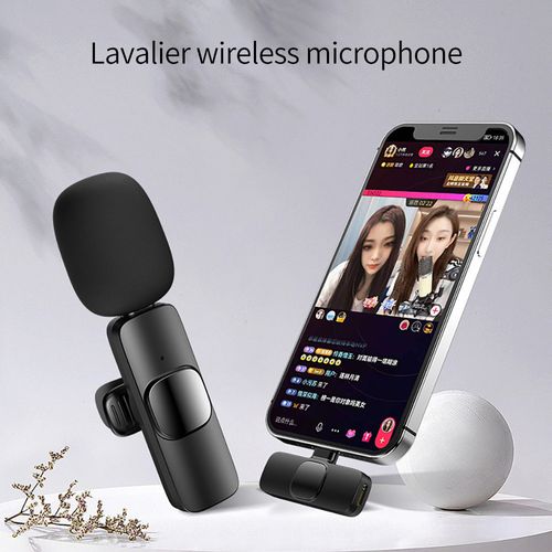 Clip-on Bluetooth Wireless Microphone, suitable for iPhone series, Android, and computers - Bluetooth mini mobile phone microphone for video recording.  2 clip-on microphones with USB-C interface, ideal for TikTok, YouTube, and Vlogs.
