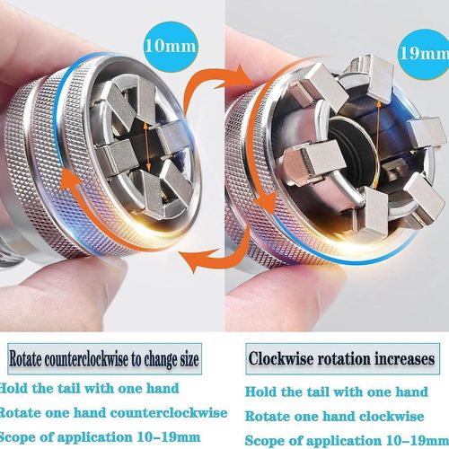 🛠️ Adjustable Socket Adapter with 6-Claw Design | Fits 10-19mm Nuts & Bolts | Universal Fit for Power Drills & Ratchet Wrenches 🔩