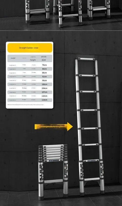 Safe and reliable aluminum alloy ladder - with a thickened design, allowing you to enjoy working at heights. Suitable for both home and professional use.