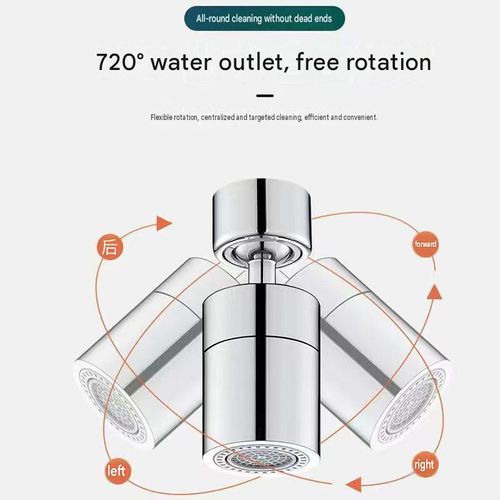 2-in-1 Pressurized Rotating Faucet with Dual Modes and Anti-Splash Aerator – Universal Accessory for Kitchen and Bathroom Sinks