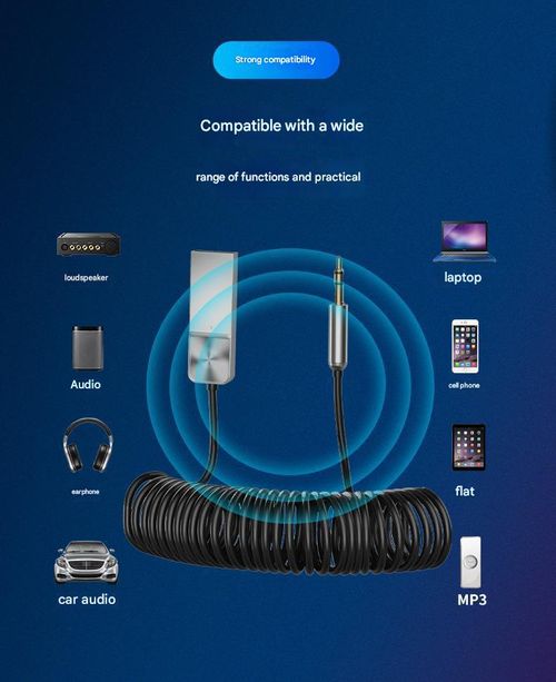 2026 newly upgraded car Bluetooth adapter and receiver, USB 2.0 to 3.5mm interface kit, built-in microphone, AUX input, supports hands-free calling, compatible with car speakers and home audio systems.