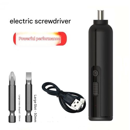 Cordless electric screwdriver set, featuring a slim design, brushless motor, and fast-charging lithium battery.