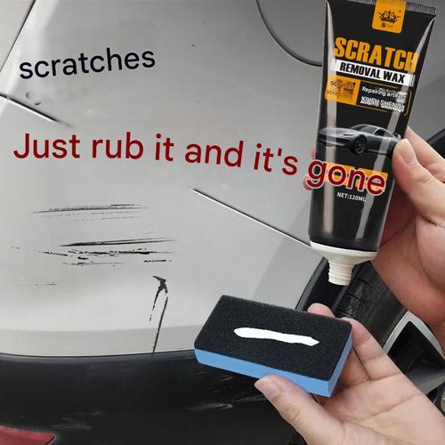 2025 Car Scratch Repair Wax Kit, Premium Scratch Repair Paste, includes wiping cloth and sponge, suitable for all car makes and colors.