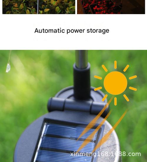 Solarpowered automatic charging garden light with stainless steel ground stake features automatic colorchanging capabilities and zero electricity consumptionideal for courtyards and lawns.