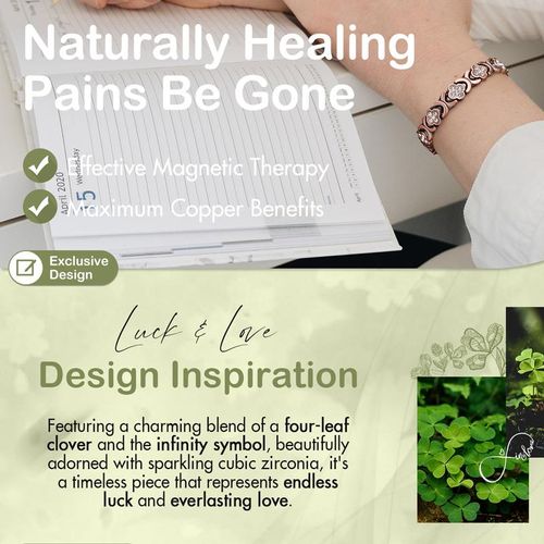 Magnetic bracelet with adjustable links, inlaid with sparkling cubic zirconia, and featuring a built-in 3500 Gauss effective magnet. Stylish and versatile, suitable for both men and women, making it an ideal jewelry gift for couples.