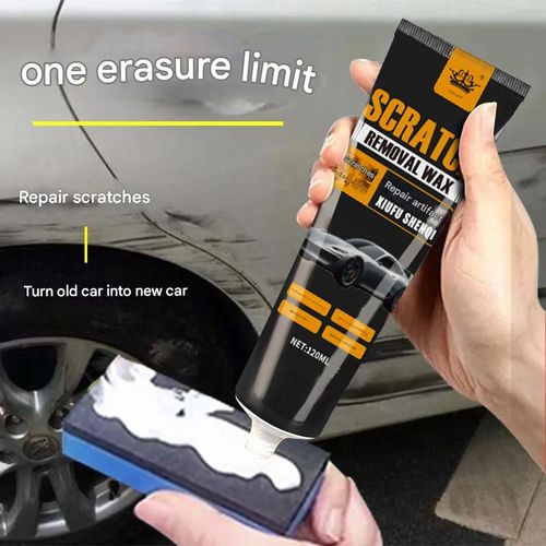 2025 Car Scratch Repair Wax Kit, Premium Scratch Repair Paste, includes wiping cloth and sponge, suitable for all car makes and colors.
