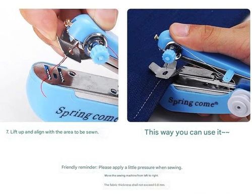 Portable mini manual sewing machine, 1 piece, a must-have for the home, easy to operate, convenient and practical, a household item, a handheld sewing tool shaped like a stapler, suitable for DIY crafts, home use and travel.