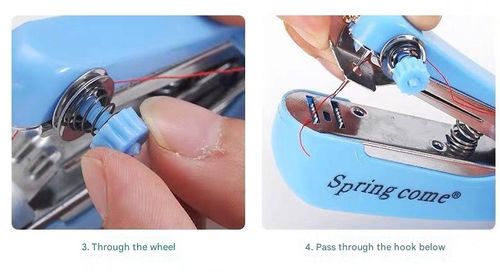 Portable mini manual sewing machine, 1 piece, a must-have for the home, easy to operate, convenient and practical, a household item, a handheld sewing tool shaped like a stapler, suitable for DIY crafts, home use and travel.