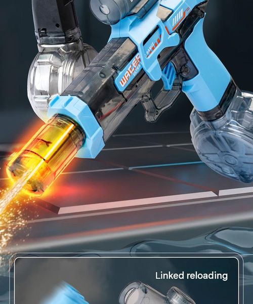 Light-up Electric Rapid-Fire Water Gun 💦 A cool, transparent toy featuring a scope ⚡ One-touch rapid-fire + Type-C fast charging 🔋