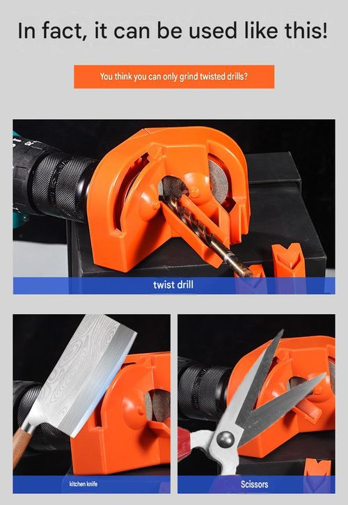 Drill bit sharpener, portable multi-functional drill bit sharpener, suitable for grinder accessories, electric drill bit sharpener for all drill bits.