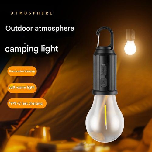 Set of 2, 2025 New Solar Camping Tent Lights, Solar Charging Hanging Camping Lanterns, Warm White Waterproof LED Camping Lights, Outdoor Emergency Hanging Flashlights, Home Tungsten Filament Lamps, Suitable for Hiking and Parties