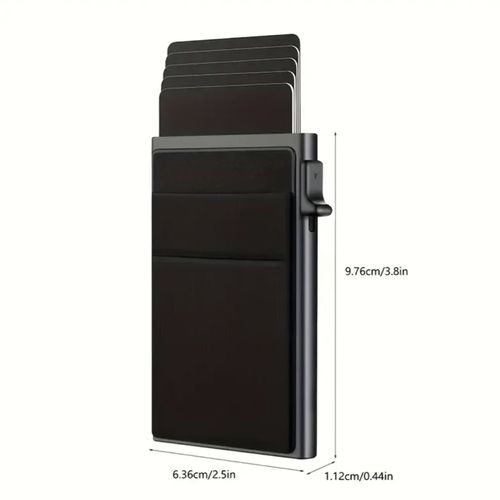 2026 New PopUp Card Holder  Featuring state-oftheart RFID blocking technology stylish, convenient, and universal Black.