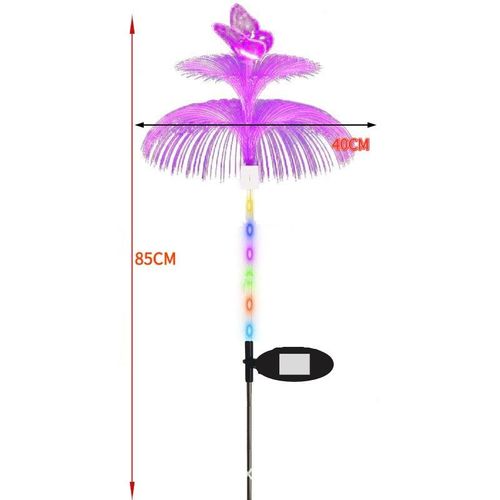 Solarpowered automatic charging garden light with stainless steel ground stake features automatic colorchanging capabilities and zero electricity consumptionideal for courtyards and lawns.