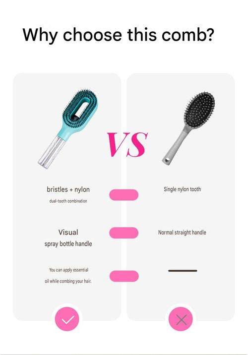 3-in-1 Spray Hairbrush - Anti-frizz Ionic Detangling Brush, equipped with a 55ml refillable water tank, double-layer comb design, and massage head, suitable for dry, curly, and thick hair, easily detangling hair. (Blue)